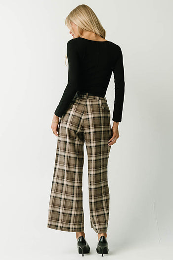 Wren Plaid Wide Leg Pants