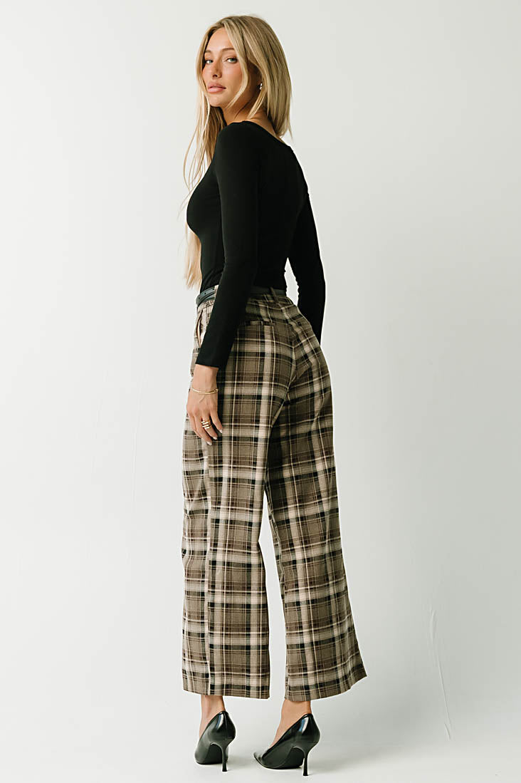 Wren Plaid Wide Leg Pants