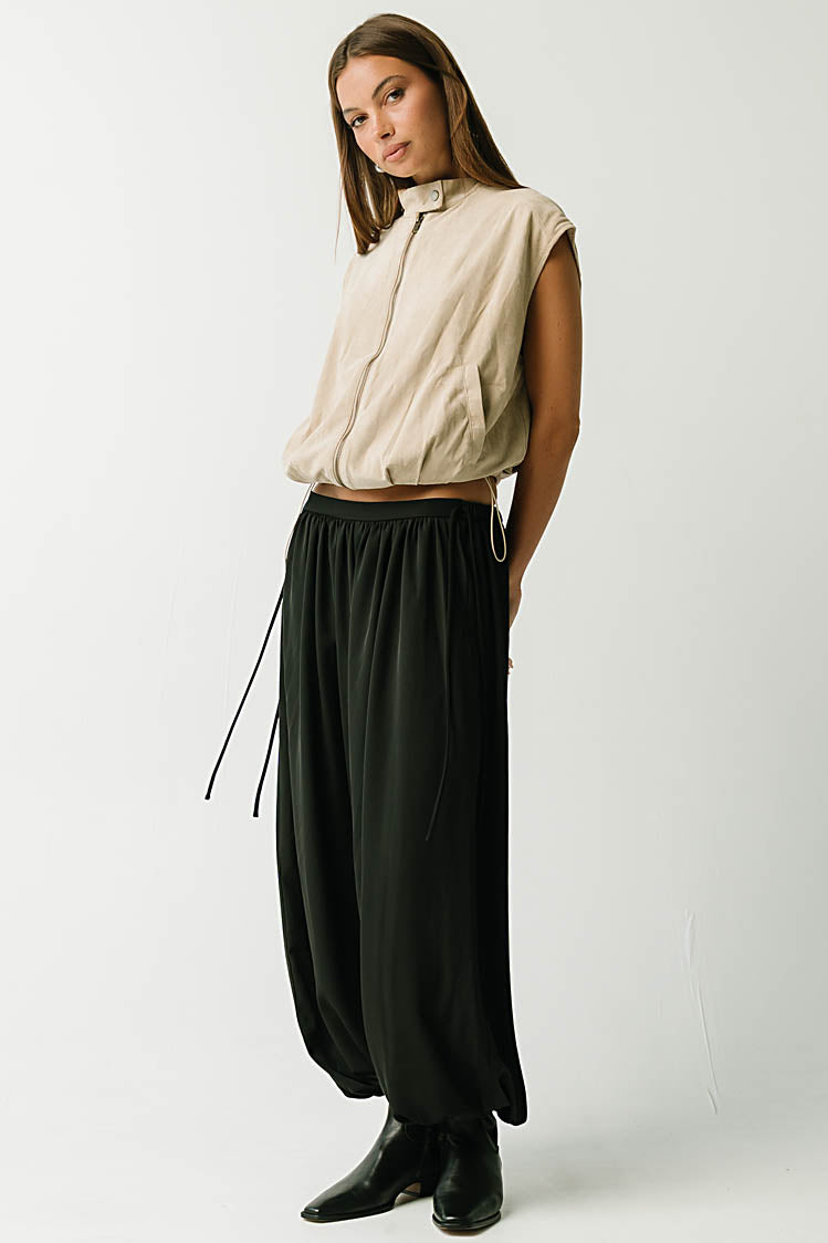 True Sleeveless Suede Vest