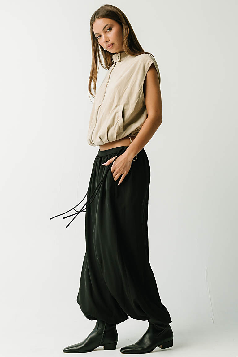 True Sleeveless Suede Vest