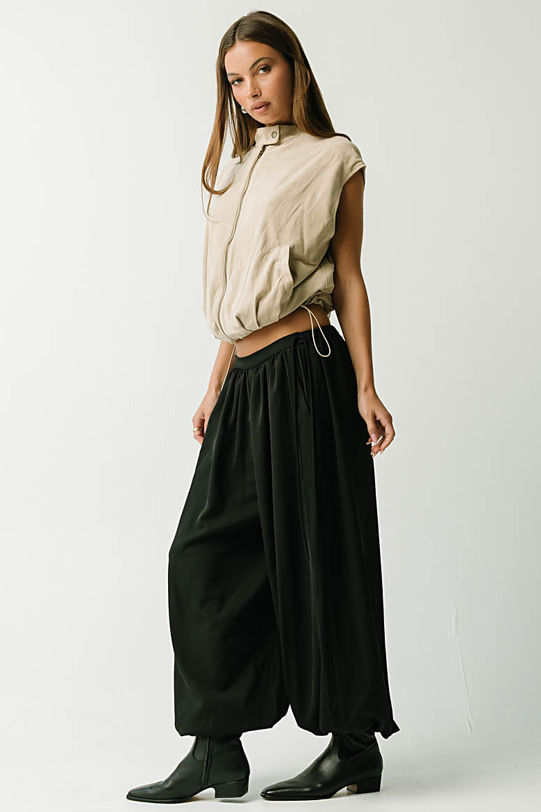 True Sleeveless Suede Vest