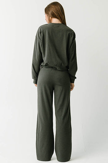 Stacey Button Up Sweater in Charcoal