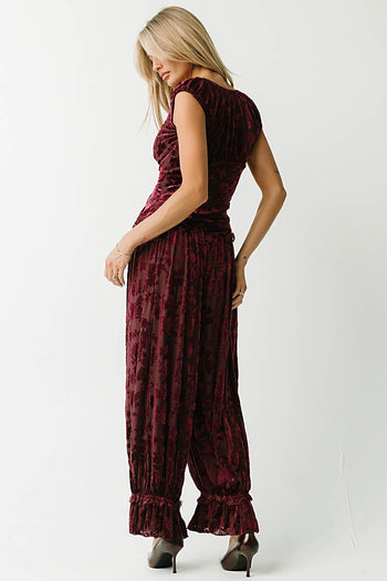 Rosalina Velvet Floral Pants