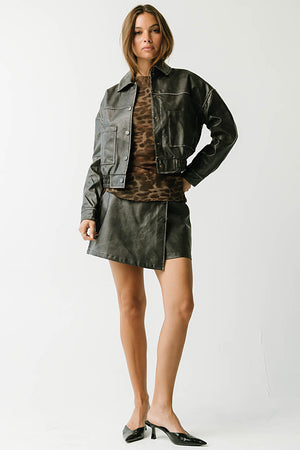 Sarai Leather Mini Skort