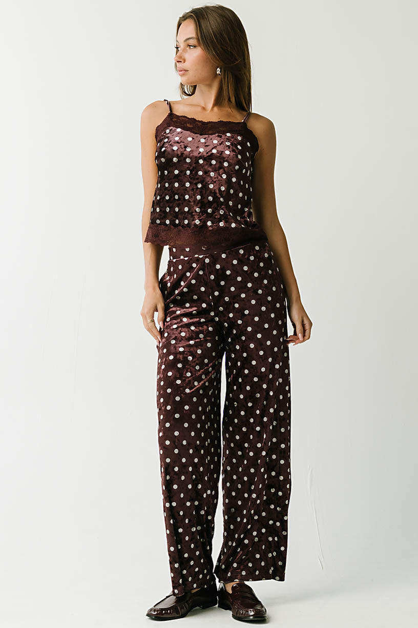 Delphine Polka Dot Lace Top