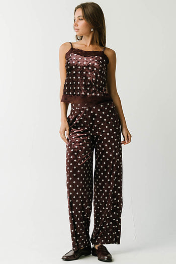 Delphine Polka Dot Lace Top