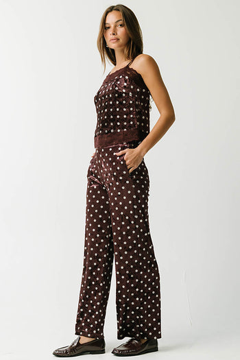 Delphine Polka Dot Lace Top