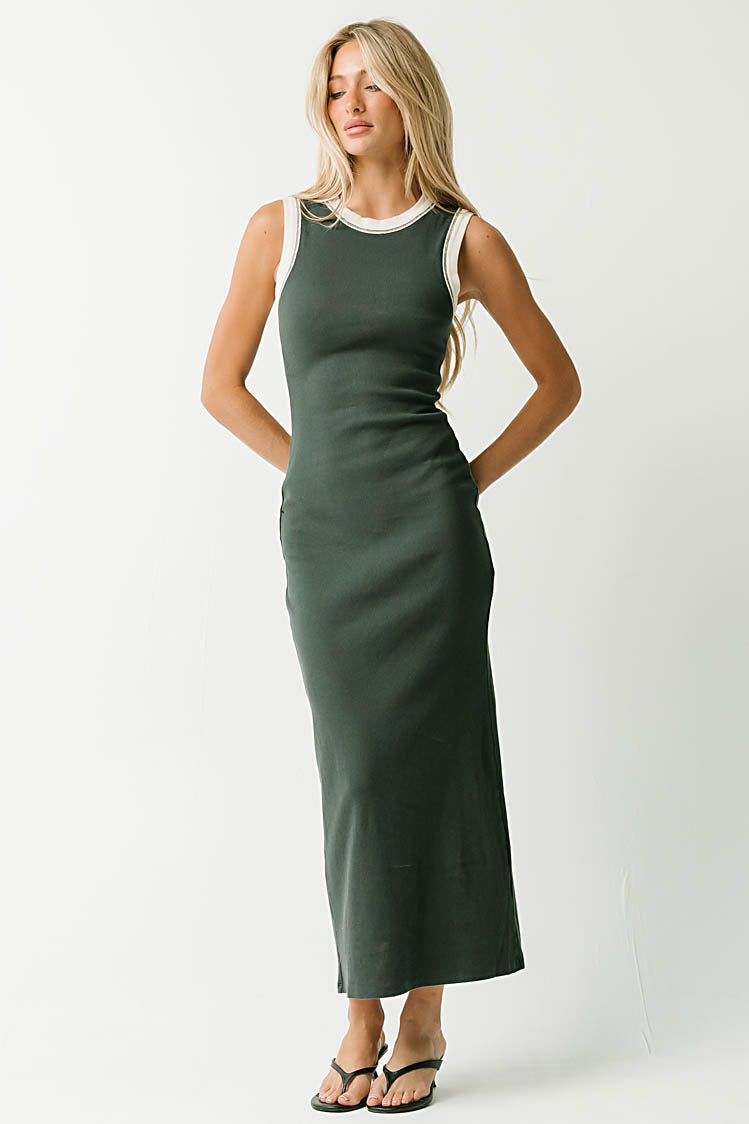 Taylor Tank Maxi Dress in Green