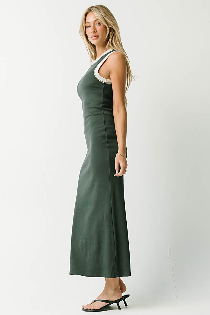 Taylor Tank Maxi Dress in Green