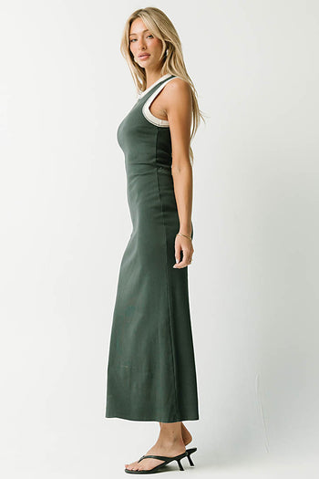 Taylor Tank Maxi Dress in Green
