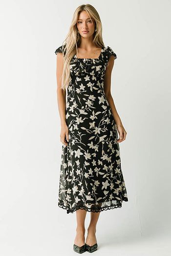 Lilian Floral Midi Dress