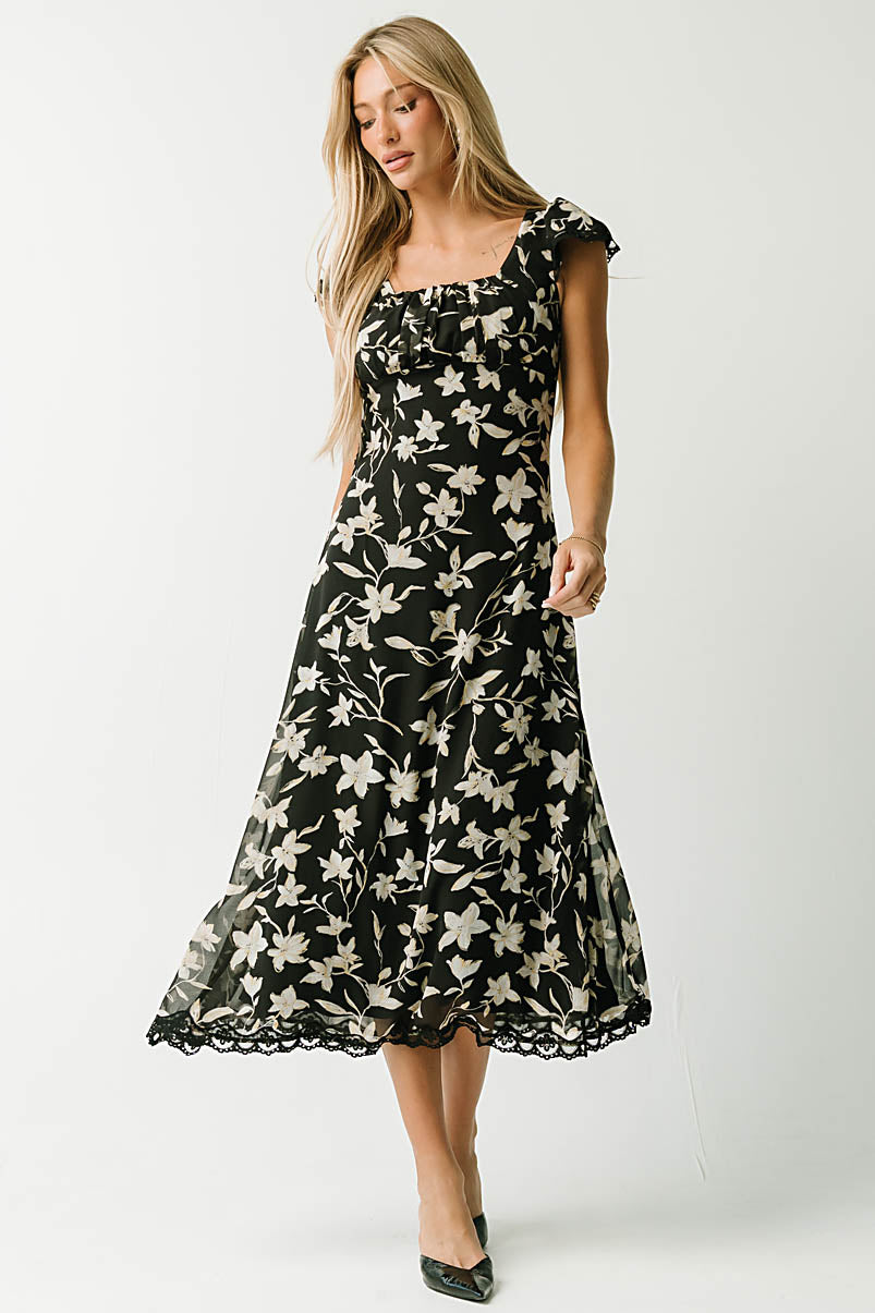 Lilian Floral Midi Dress
