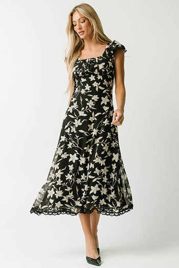 Lilian Floral Midi Dress