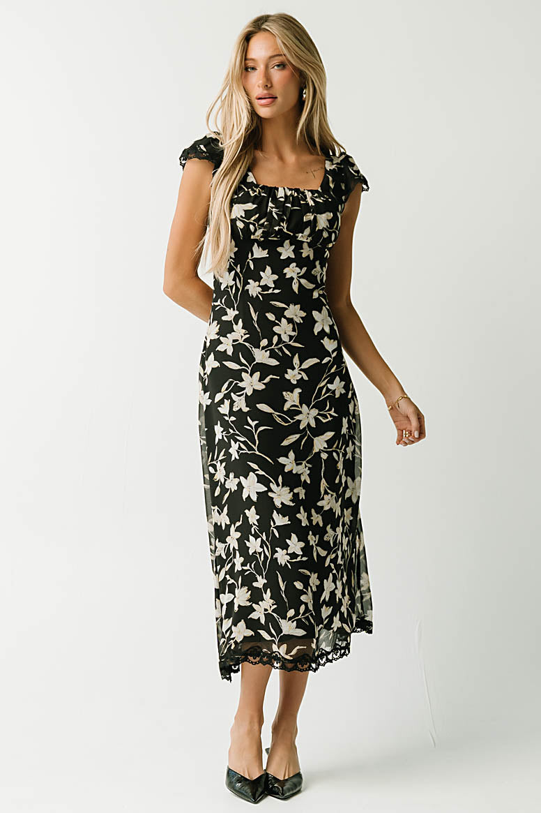 Lilian Floral Midi Dress