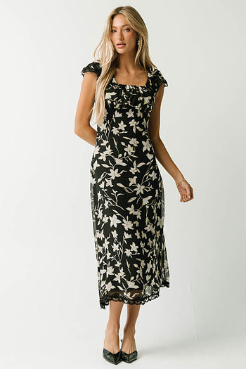 Lilian Floral Midi Dress