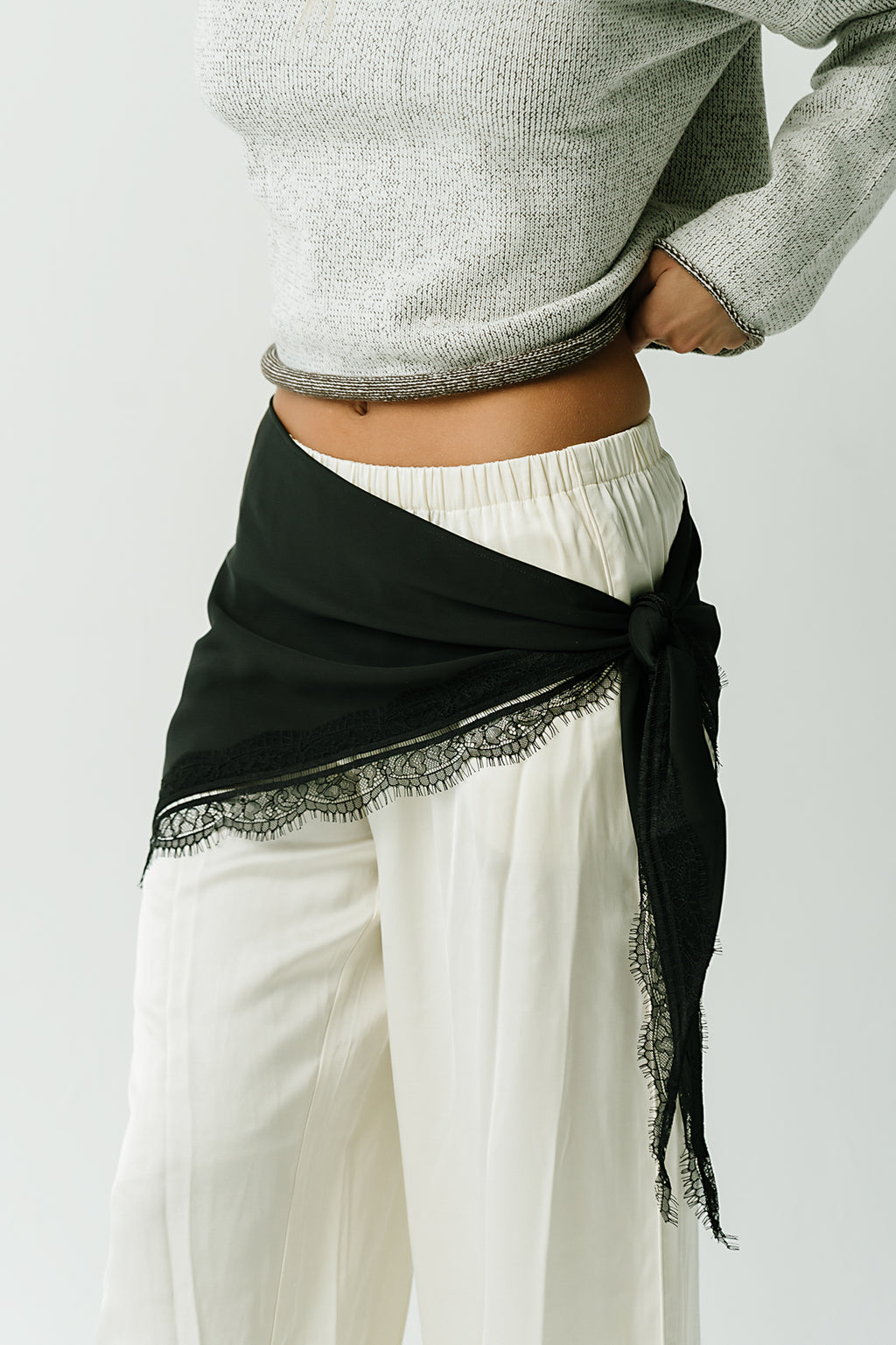 Alaia Triangle Scarf in Black