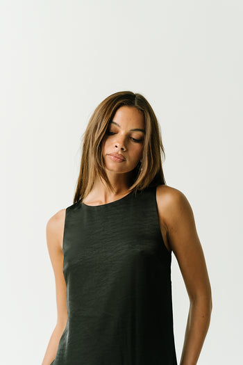 Scotty Lace Trim Mini Dress in Black