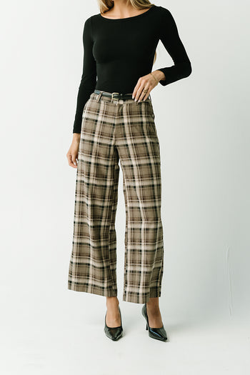 Wren Plaid Wide Leg Pants