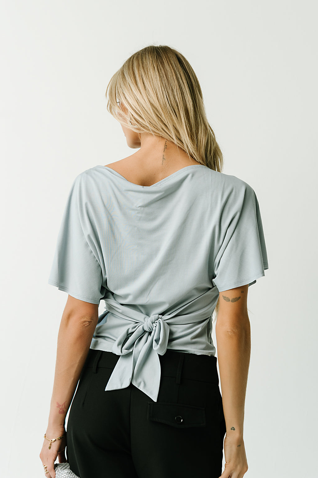 Cass Bat Wing Top in Blue