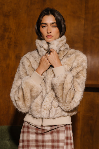 Fallon Faux Fur Bomber Jacket