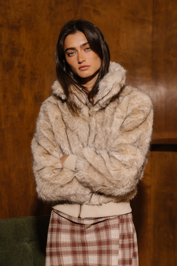 Fallon Faux Fur Bomber Jacket