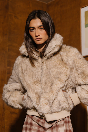 Fallon Faux Fur Bomber Jacket