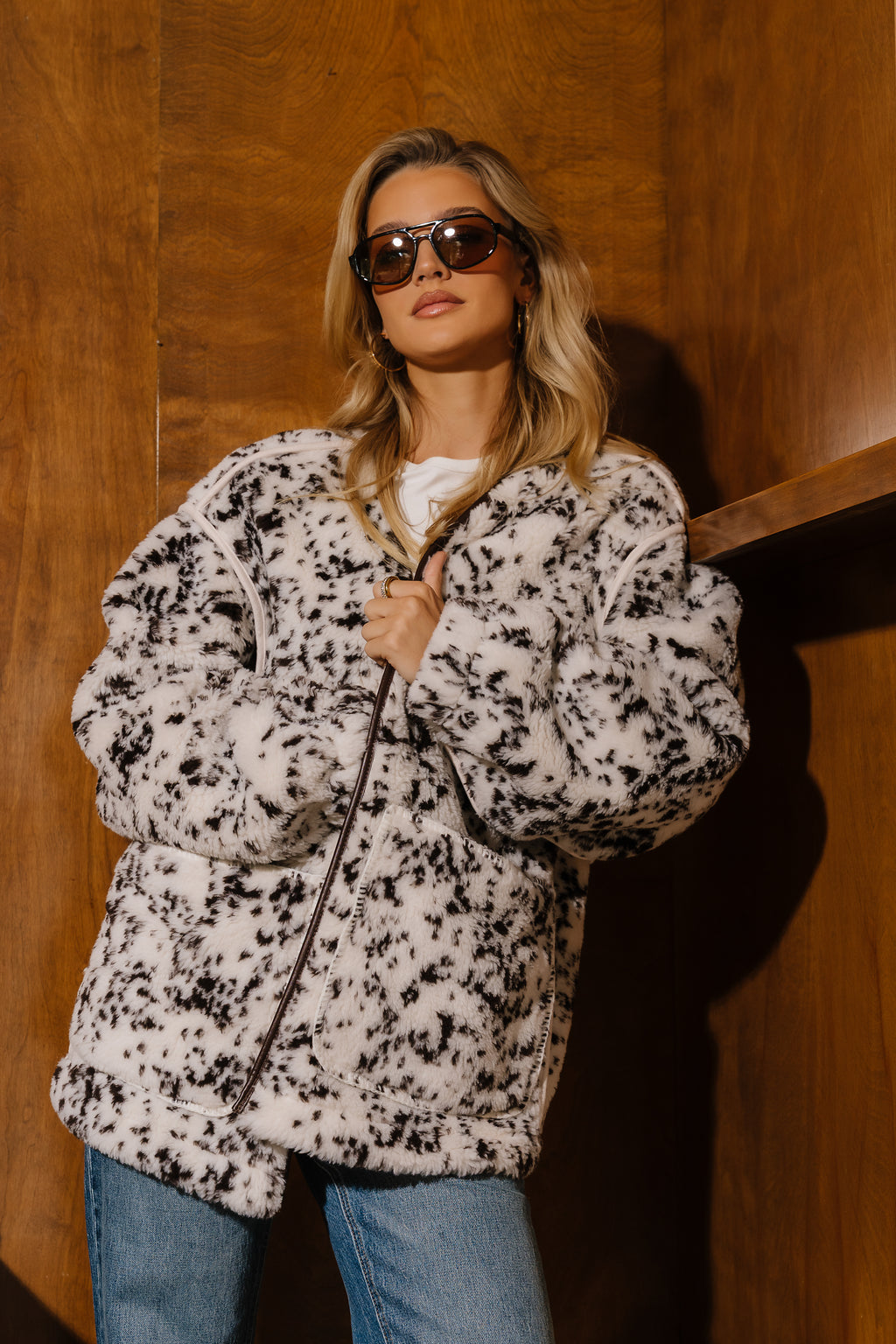 Aspen Printed Sherpa Jacket