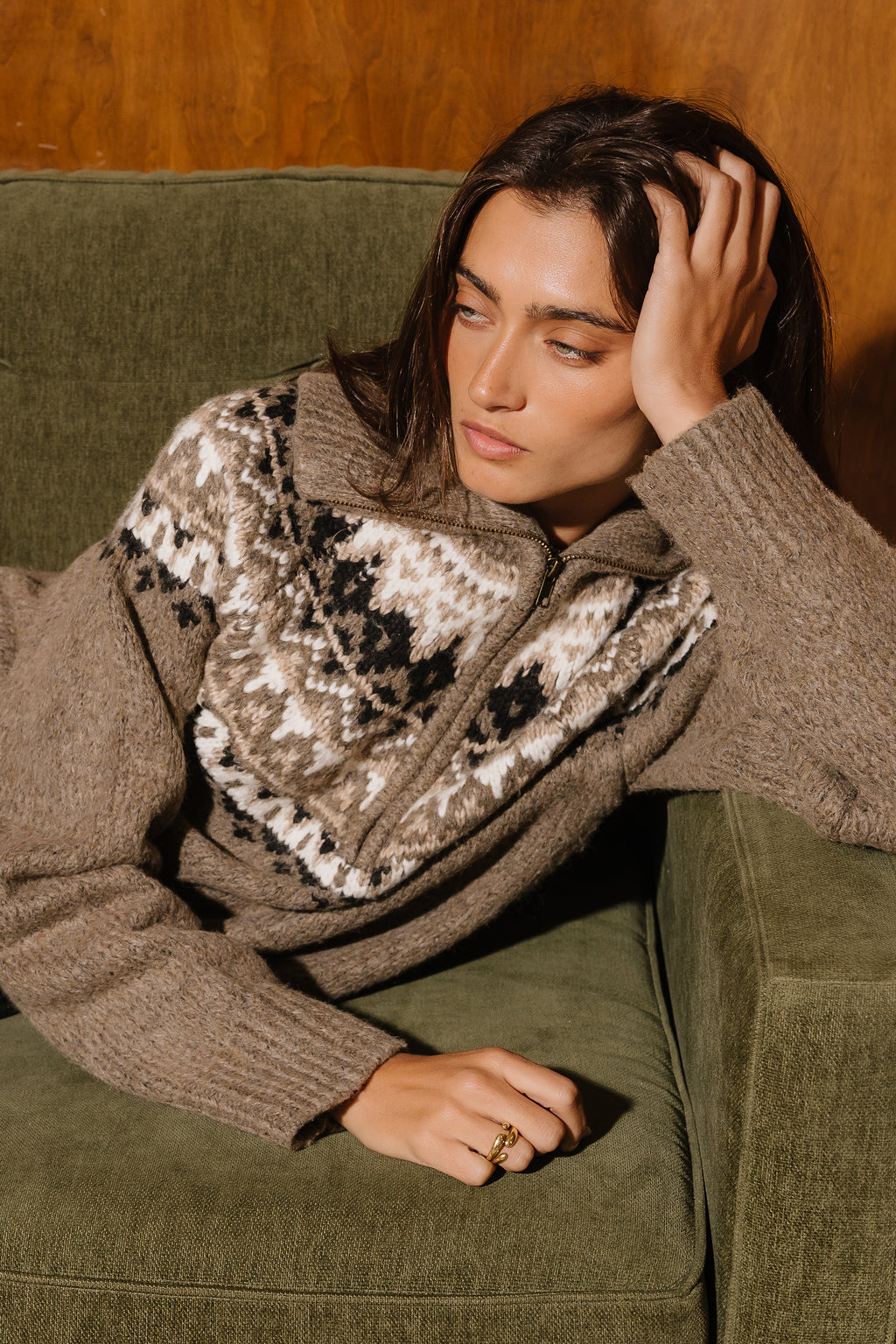 Nia Half Zip Sweater