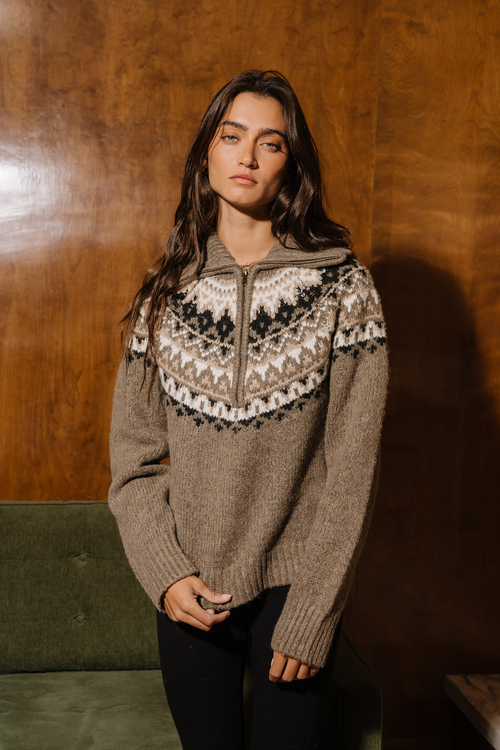 Nia Half Zip Sweater