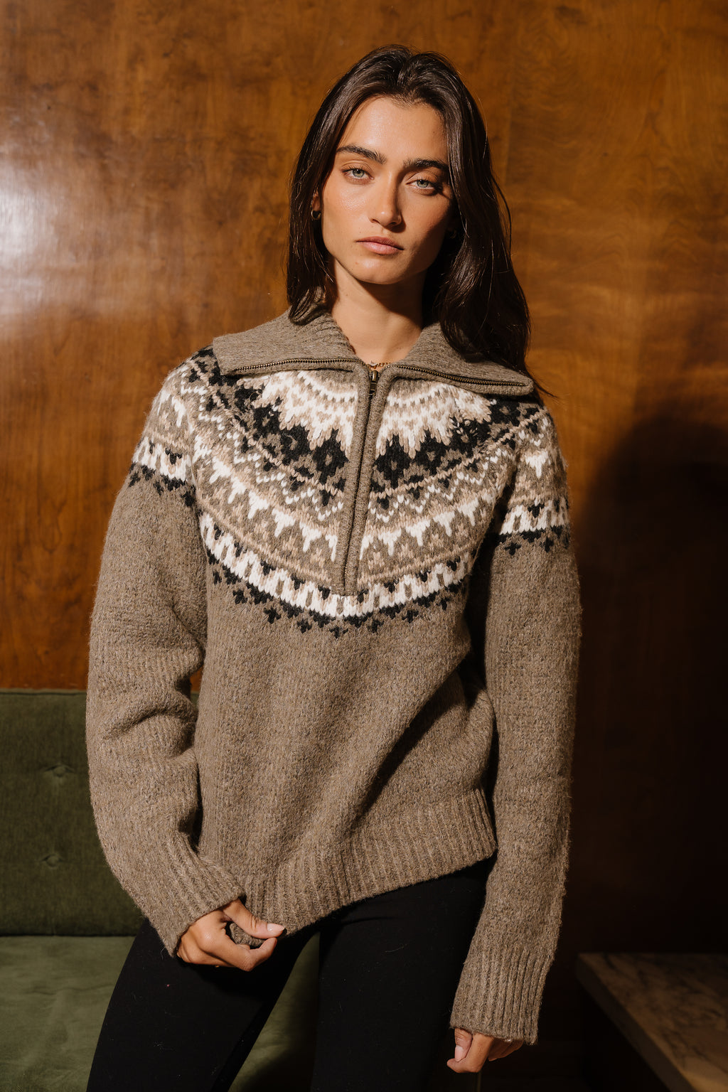 Nia Half Zip Sweater