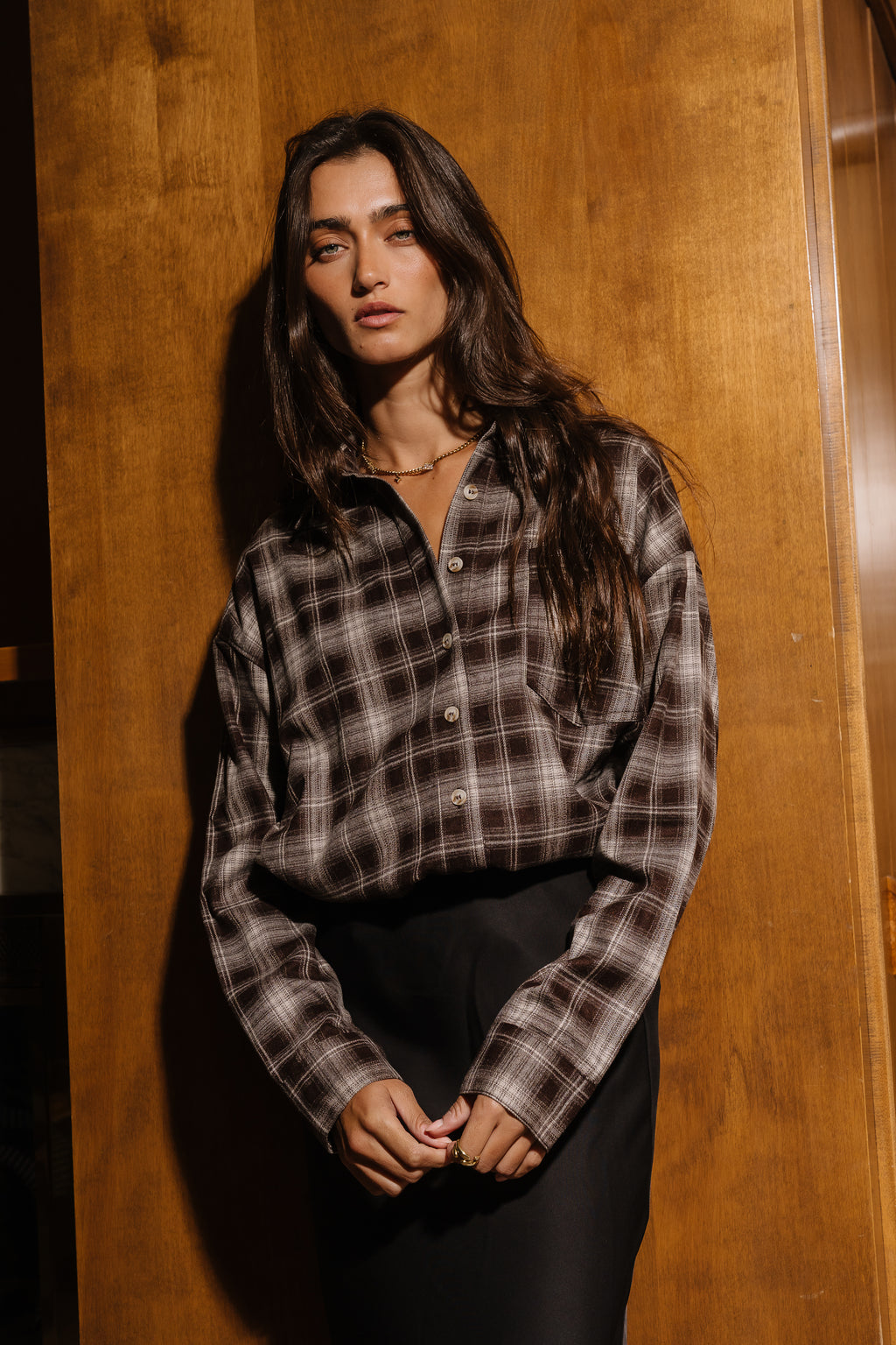 Lucie Plaid Button Up
