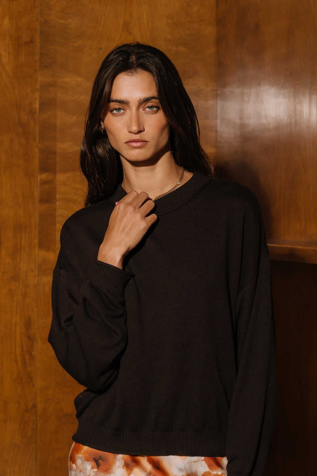 Lea Knit Sweater in Brown