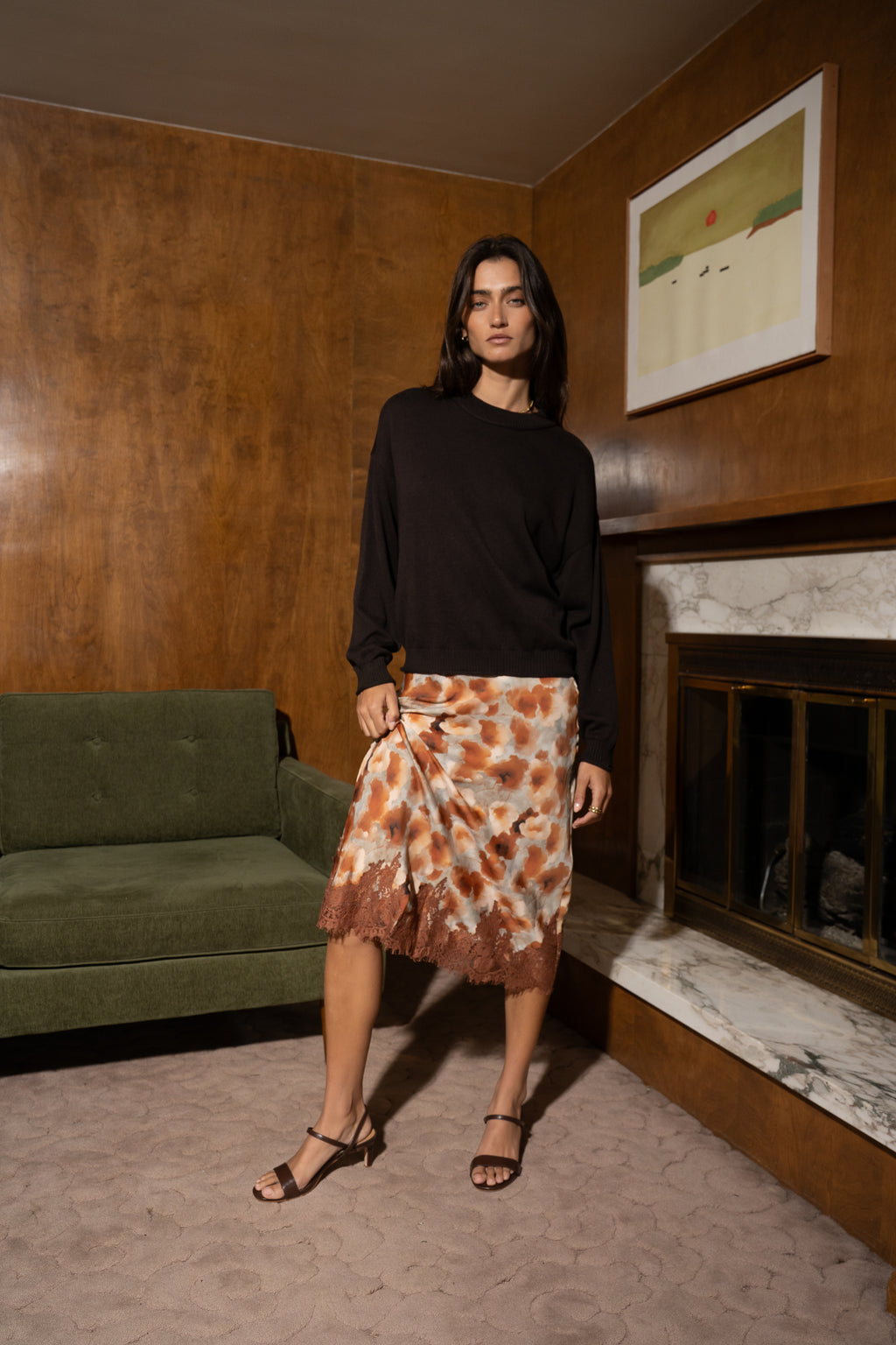 Lea Knit Sweater in Brown