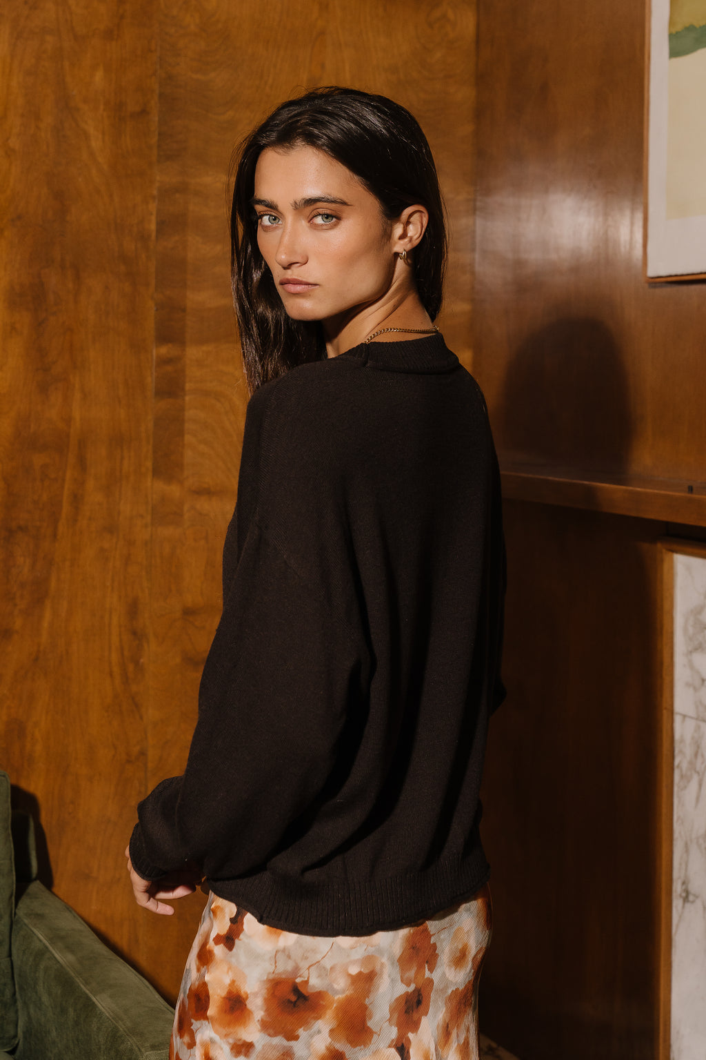 Lea Knit Sweater in Brown