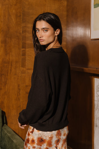 Lea Knit Sweater in Brown
