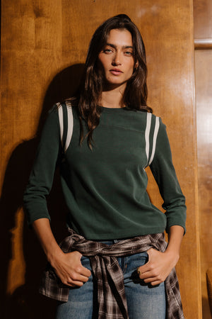 Bailey Stripe Top in Green