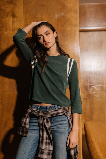 Bailey Stripe Top in Green