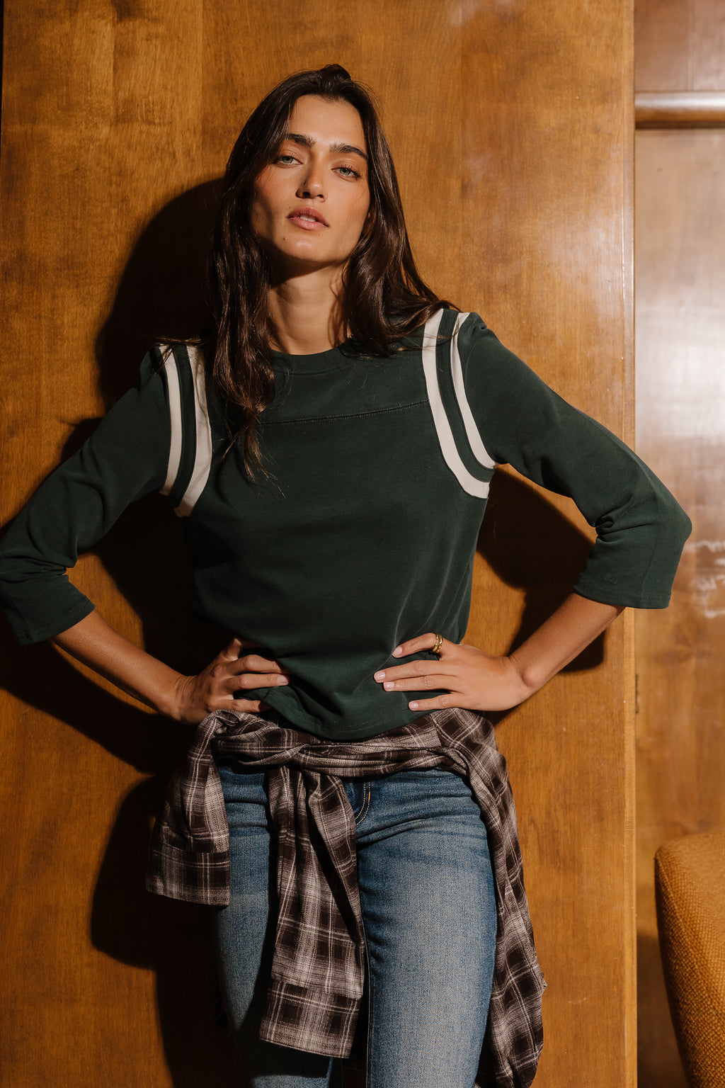 Bailey Stripe Top in Green