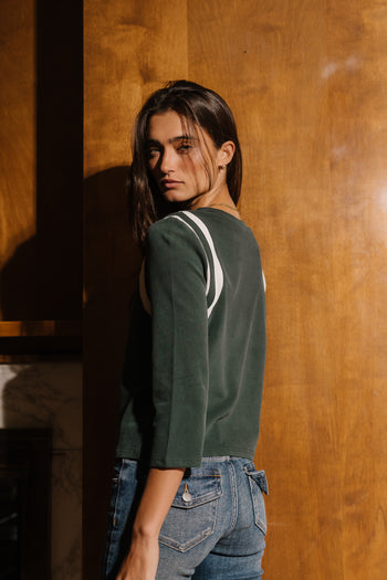 Bailey Stripe Top in Green