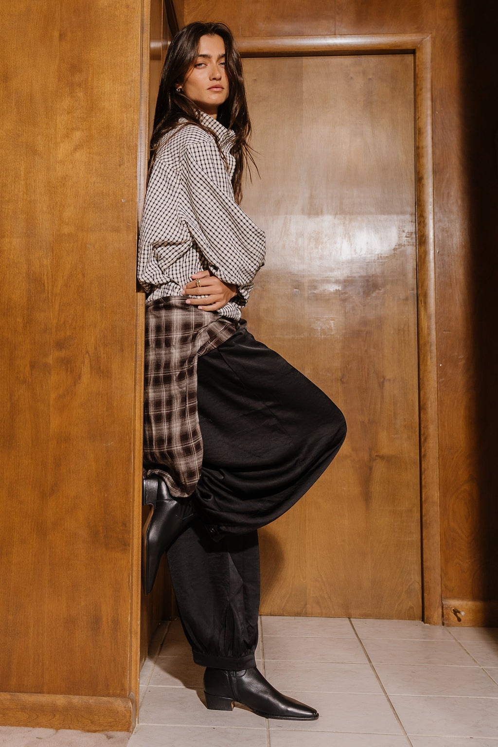 Jane Plaid Bomber Jacket