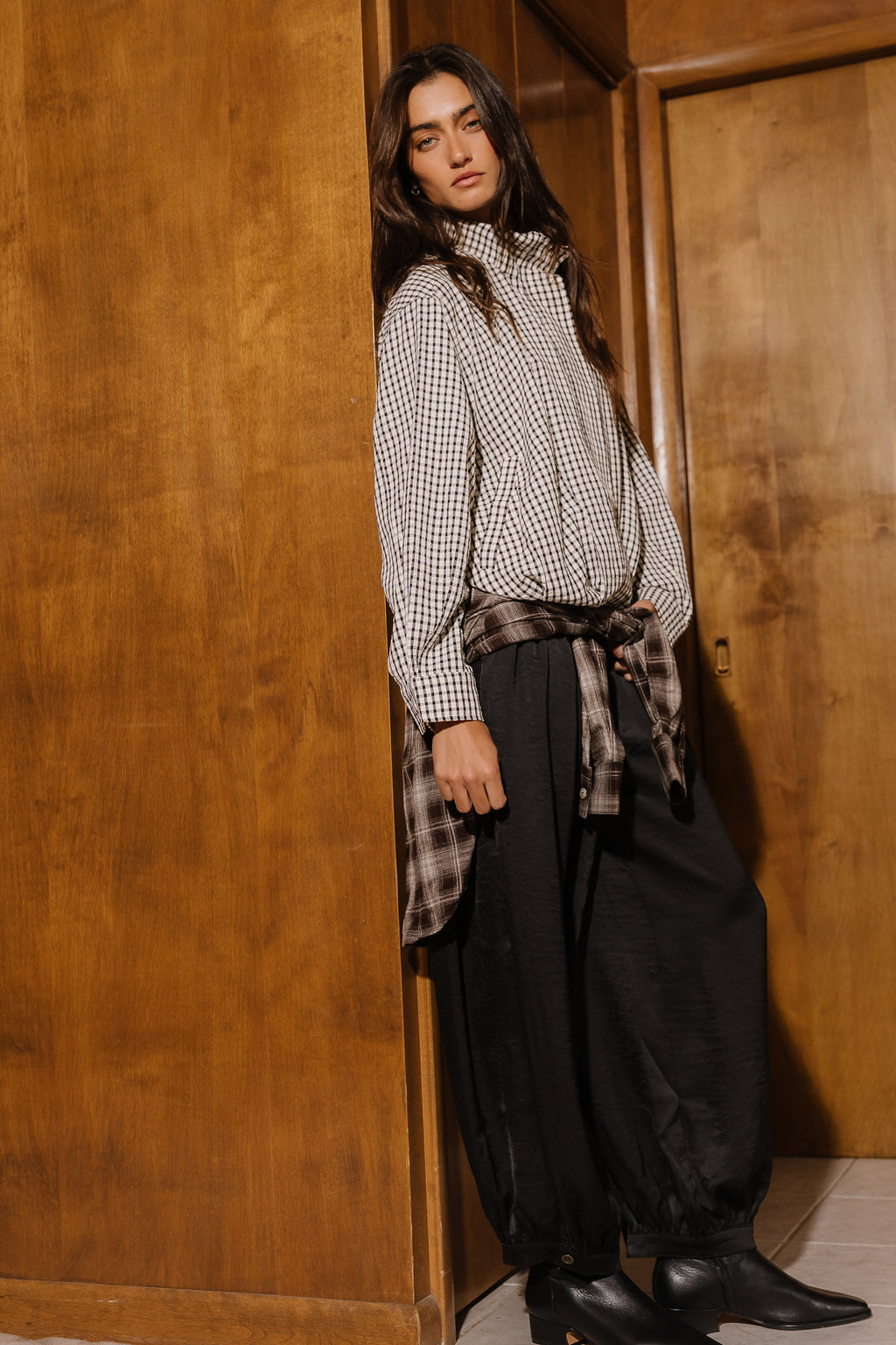 Jane Plaid Bomber Jacket