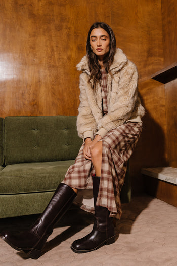 Fallon Faux Fur Bomber Jacket