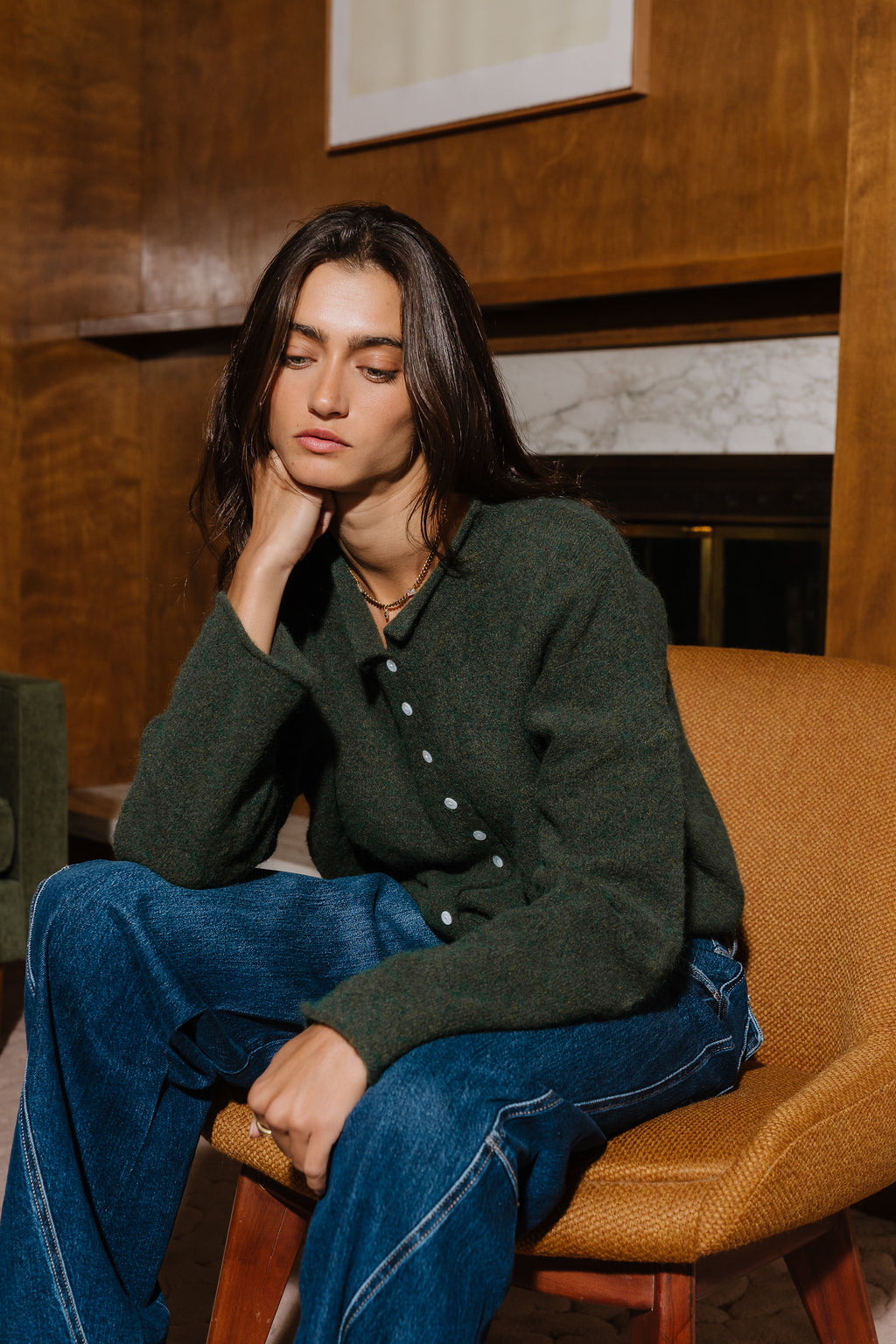 Maci Cardigan in Teal