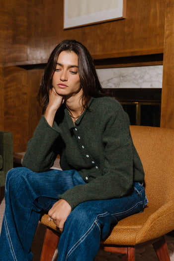 Maci Cardigan in Teal