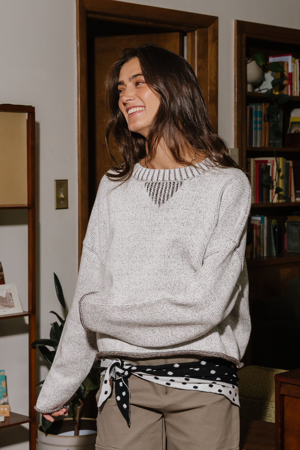 Shantel Two Tone Marled Sweater
