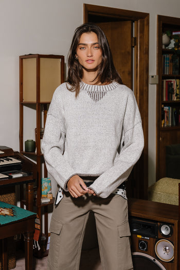 Shantel Two Tone Marled Sweater