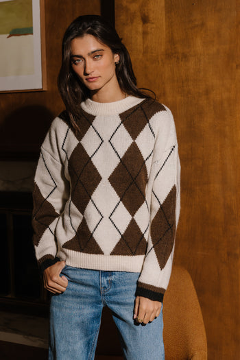 Aria Argyle Sweater