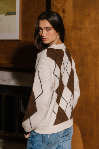 Aria Argyle Sweater