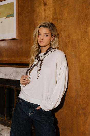 Lea Knit Sweater in Cream