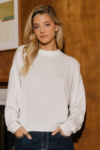 Lea Knit Sweater in Cream